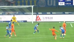 天外飞仙！叶楚贵不停球凌空世界波破门，申花0-1落后玉昆！